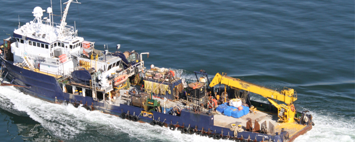 Telescopic Crane on large offshore vessel